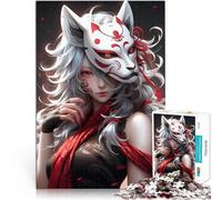 Puzzle de 1000 pièces pour Adultes Samouraï Esprit Renard Jouet éducatif intellectuel décompressant Bon Cadeau 52x38cm
