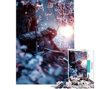 Puzzle de 1000 pièces pour Adultes Samouraï Shogun sous la Lune Difficile et Stimulant Jeu éducatif et interactif pour Les 14 Ans et Plus 50x75cm