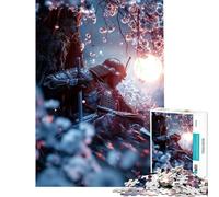 Puzzle de 1000 pièces pour Adultes Samouraï Shogun sous la Lune Stimule Le Cerveau l’Analyse et la logique Jeu Pratique à partir de 14 Ans (38x26cm)