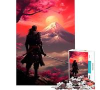 Puzzle de 1000 pièces pour Adultes Samurai Fuji Défi intellectuel et cérébral Jeu addictif et Relaxant Cadeau éducatif et éducatif pour Un Anniversaire (Dimensions 75x50cm)