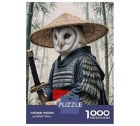 Puzzle De 1000 Pièces pour Adultes Samurai Owl Armor Set Puzzle pour Adolescents Améliore La Mémoire Difficile Et Stimulant Idéal comme Cadeau 38x26cm/1000pcs