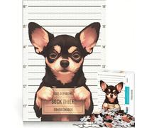 Puzzle de 1000 pièces pour Adultes sans Regrets Portrait d'un Petit Terrier Jeu éducatif Difficile et Stimulant Cadeau de Noël ou d'anniversaire 50x75cm