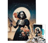 Puzzle de 1000 pièces pour Adultes Santa Muerte Cadeau d'anniversaire ou de Noël Jeu éducatif à partir de 14 Ans (50x75cm)