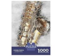 Puzzle De 1000 Pièces pour Adultes Saxophone 2 Puzzles pour Adultes - Jouets Anti-Stress - Découpe De Précision - Activités Ludiques À La Maison 52x38cm/1000pcs