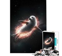 Puzzle de 1000 pièces pour Adultes Sceau dans l'espace avec Aura énergétique Activités Amusantes à la Maison Décoration Artistique Jeux relaxants Convient aux 14 Ans et Plus (38x26cm)