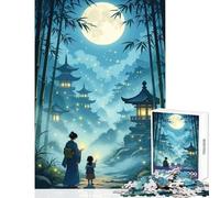 Puzzle de 1000 pièces pour Adultes scène Nocturne Japonaise Jouet Anti-Stress mère-Enfant Cadeau de Noël Secret Jeu éducatif idéal pour décorer Un Bureau Dimensions 38x26cm