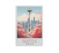 Puzzle de 1000 pièces pour Adultes - Seattle, Washington - Puzzle en Bois de 1000 pièces - Jeu éducatif pour Adultes et Enfants - Jeu de détente Familial - 70 x 50 cm