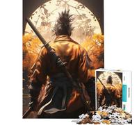 Puzzle de 1000 pièces pour Adultes Sekiro Wolf Samurai Jeu de réflexion Difficile et Stimulant basé sur l'analyse et la logique à partir de 14 Ans (38x26cm)