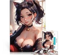 Puzzle de 1000 pièces pour Adultes Selfie Sexy d'une Fille-Chat Jouets de Divertissement Familial Super Cadeau 75x50cm