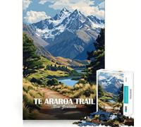 Puzzle de 1000 pièces pour Adultes Sentier Te Araroa, Paysage de Nouvelle-Zélande Décoration soignée, Jouet d'exercice Mental, Divertissement décontracté, pour Noël (38x26cm)