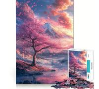 Puzzle de 1000 pièces pour adultes Sérénité des fleurs de cerisier Jeu de loisirs créatifs aux découpes nettes,idéal pour résoudre des problèmes et passer le tempsDécoration artistique de Noël 38x26cm