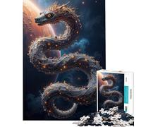 Puzzle de 1000 pièces pour Adultes « Serpent Cosmique » Difficile et Stimulant Une œuvre d'art Jeu éducatif adapté aux Personnes de 14 Ans et Plus (38x26cm)