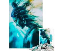 Puzzle de 1000 pièces pour Adultes Shiva Flowing Energy Jeu intellectuel Casse-tête Analyse et logique Cadeau pour Femmes et Hommes (Taille 38x26cm)