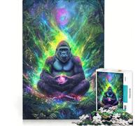 Puzzle de 1000 pièces pour Adultes Signification spirituelle des gorilles Jeu Relaxant Difficile et Stimulant Cadeau d'anniversaire Unique 38x52cm