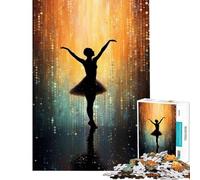 Puzzle de 1000 pièces pour Adultes Silhouette de Ballerine Difficile et Stimulant Une œuvre d'art Jeu éducatif Convient aux Personnes de 14 Ans et Plus (38x52cm)
