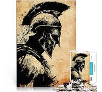 Puzzle de 1000 pièces pour Adultes Silhouette de Guerrier Spartiate Impossible Chaque pièce est Unique - Jeu Familial Stimulant et Amusant 50x70cm