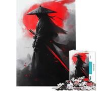Puzzle de 1000 pièces pour Adultes Silhouette de samouraï Jeu intellectuel Jeu Impossible pour Toute la Famille Cadeau pour Femmes et Hommes (Taille 38x26cm)