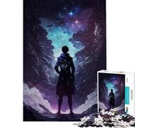 Puzzle de 1000 pièces pour Adultes Silhouette d'un Dieu Cosmique Jeu intellectuel Casse-tête Analyse et logique (Dimensions 38x52cm)