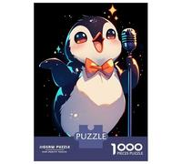 Puzzle De 1000 Pièces pour Adultes Singing Penguin Puzzle Adulte Jeu Manuel Décoration Parfaite Jeu Stimulant Cadeaux 52x38cm/1000pcs