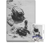 Puzzle de 1000 pièces pour Adultes - Site du Crash d'un Vaisseau Spatial - Activité de Loisirs Calme et agréable - Finitions précises - Dimensions:38x52cm