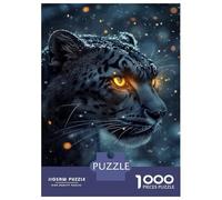 Puzzle De 1000 Pièces pour Adultes Snow Leopard's Gaze -1 Puzzles pour Adolescents Jeu Manuel Défi Difficile Cadeau d'anniversaire, Cadeaux, 52x38cm/1000pcs