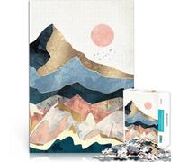 Puzzle de 1000 pièces pour Adultes Sommets dorés Compétition de Vitesse Manuelle Chaque pièce est Unique - Jeu Familial Stimulant et Amusant 38x26cm