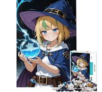 Puzzle de 1000 pièces pour Adultes Sorcière Anime avec Potion Difficile et Stimulant Jeu Amusant pour Toute la Famille à partir de 14 Ans (50x75cm)