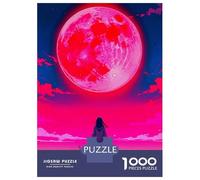 Puzzle De 1000 Pièces pour Adultes Space Pink Girl Puzzle Adulte Jeu Manuel Décoration Parfaite Jeu Stimulant Cadeaux 52x38cm/1000pcs