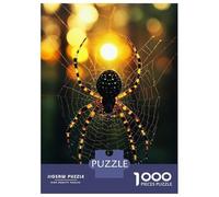 Puzzle De 1000 Pièces pour Adultes Spider on A Web at Sunset Puzzle pour Adolescents Analyse Et Logique Aide À Stimuler Le Cerveau Idéal comme Cadeau pour Toute La Famille 52x38cm/1000pcs