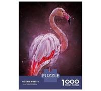 Puzzle De 1000 Pièces pour Adultes Splatter Flamingos Puzzle Adulte, Jeu De Réflexion, Cadeau d'anniversaire, Difficile À Compléter 38x26cm/1000pcs