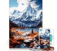 Puzzle de 1000 pièces pour Adultes Splendeur des Sommets d'automne Jeu de réflexion Amusant et Complexe pour se détendre et s'amuser Cadeau d'anniversaire (50x75cm)