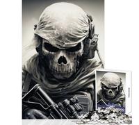 Puzzle de 1000 pièces pour Adultes Squelette de Soldat fantôme Jeu Anti-Stress Cadeau d'anniversaire Jeu de Manipulation Difficile et Stimulant Dimensions 38x26cm