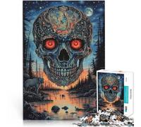Puzzle de 1000 pièces pour Adultes Squelette maléfique Jouets éducatifs d'apprentissage Liste de souhaits avec Le Père Noël 75x50cm