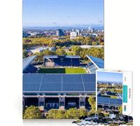 Puzzle de 1000 pièces pour Adultes Stade Carl Benz de Mannheim Jeu cognitif et Relaxant Décoration Murale de Noël (38x26cm)