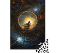 Puzzle De 1000 Pièces pour Adultes, Staring Into The Void, 38x26cm/1000pcs; Moment Calme À La Maison; Pièces Blanches pour Un Tri Ordonné