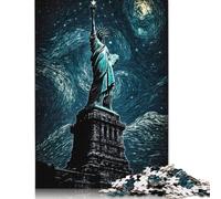 Puzzle de 1000 pièces pour Adultes - Statue de la Liberté - Puzzle créatif en Papier - Défi intellectuel Impossible pour Adolescents - 38 x 26 cm / 1000 pièces
