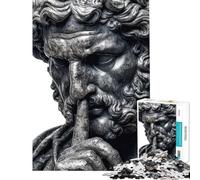 Puzzle de 1000 pièces pour Adultes Statue Grecque du Silence Jeu de réflexion Décoration intérieure Cadeau Stimulant (Taille 50x75cm)