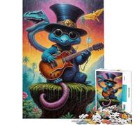 Puzzle de 1000 pièces pour Adultes Steampunk Dino Jam Session Jeu Anti-Stress Amusant et Humoristique pour Une Interaction Parent-Enfant (Dimensions 38x26cm)