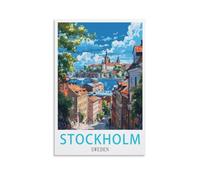 Puzzle de 1000 pièces pour Adultes, Stockholm, Suède, Affiches, Puzzle Stimulant, Puzzle Difficile pour la décoration familiale, 26 x 38 cm