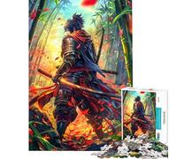Puzzle de 1000 pièces pour Adultes Style Anime Guerrier samouraï Puzzle décoratif Mural Une œuvre d'art pour Toute la Famille (Dimensions 38x26cm)