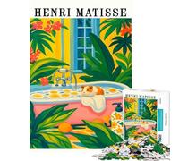 Puzzle de 1000 pièces pour Adultes Style Henri Matisse représentant Un Cochon d'Inde dans Son Bain Jeu éducatif et Anti-Stress idéal pour Les 14 Ans et Plus Dimensions 38x26cm