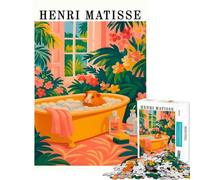 Puzzle de 1000 pièces pour Adultes Style Henri Matisse sur Le thème du Bain de Cochon d'Inde Jeu de précision et de découpe Pratique adapté aux 14 Ans et Plus 50x75cm