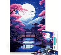 Puzzle de 1000 pièces pour Adultes,Style Jardin Japonais Zen,Pixel Art,découpe Nette,défi Stimulant,Jeu Amusant pour Passer Le Temps,décoration Murale de Noël (38x52cm)