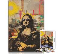 Puzzle de 1000 pièces pour Adultes, Style Mona Lisa et Basquiat, défi Difficile, Jeu éducatif, (Taille 50x75cm)