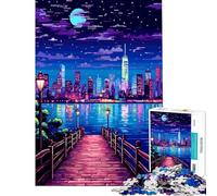 Puzzle de 1000 pièces pour Adultes Style Pixel Art inspiré des Jeux d'arcade New-yorkais Jeu éducatif et Stimulant idéal pour se détendre améliorer sa mémoire et Offrir en Cadeau d'anniversaire