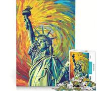 Puzzle de 1000 pièces pour Adultes Style Statue de la Liberté Jeu éducatif Difficile et Stimulant Cadeau de Noël ou d'anniversaire 38x52cm