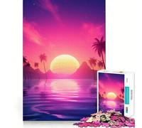 Puzzle de 1000 pièces pour Adultes, Style Tropical rétrowave, harmonieux, décoratif, Exercice Mental, Jouet Amusant pour se détendre, Cadeau de Noël (50x75cm)