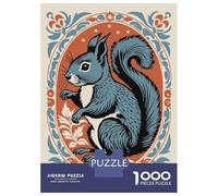 Puzzle De 1000 Pièces pour Adultes Stylized Squirrel Portrait Puzzles pour Adultes - Décoration Murale - Jeu Stimulant - Cadeaux 38x26cm/1000pcs