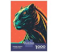 Puzzle De 1000 Pièces pour Adultes Stylized Tiger Portrait with Bold Colors Adolescents Puzzles Anti-Stress Jeux Difficiles Défi Activités Amusantes À La Maison 38x26cm/1000pcs