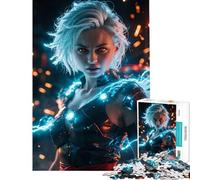 Puzzle de 1000 pièces pour Adultes Super Powered Girl Jeu de réflexion Difficile et Stimulant basé sur l'analyse et la logique à partir de 14 Ans (50x75cm)